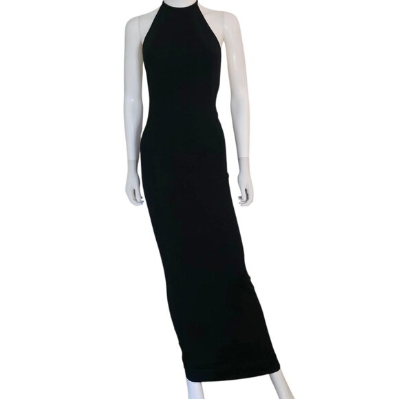 Donna Karan Signature Bodycon Black Gown - Picture 1 of 13